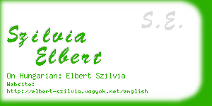 szilvia elbert business card